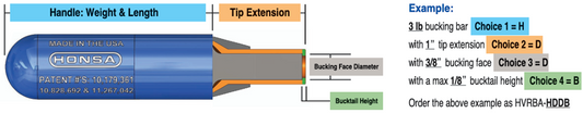 Torpedo Bucking Bar Custom Choices**Contact sales@honsatools.com for custom pricing**