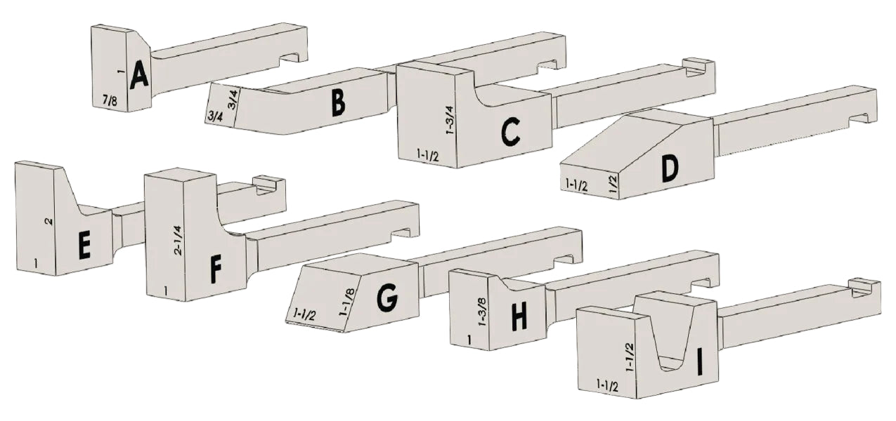 Dolly End Shapes Choices *Contact sales@honsatools.comfor pricing**