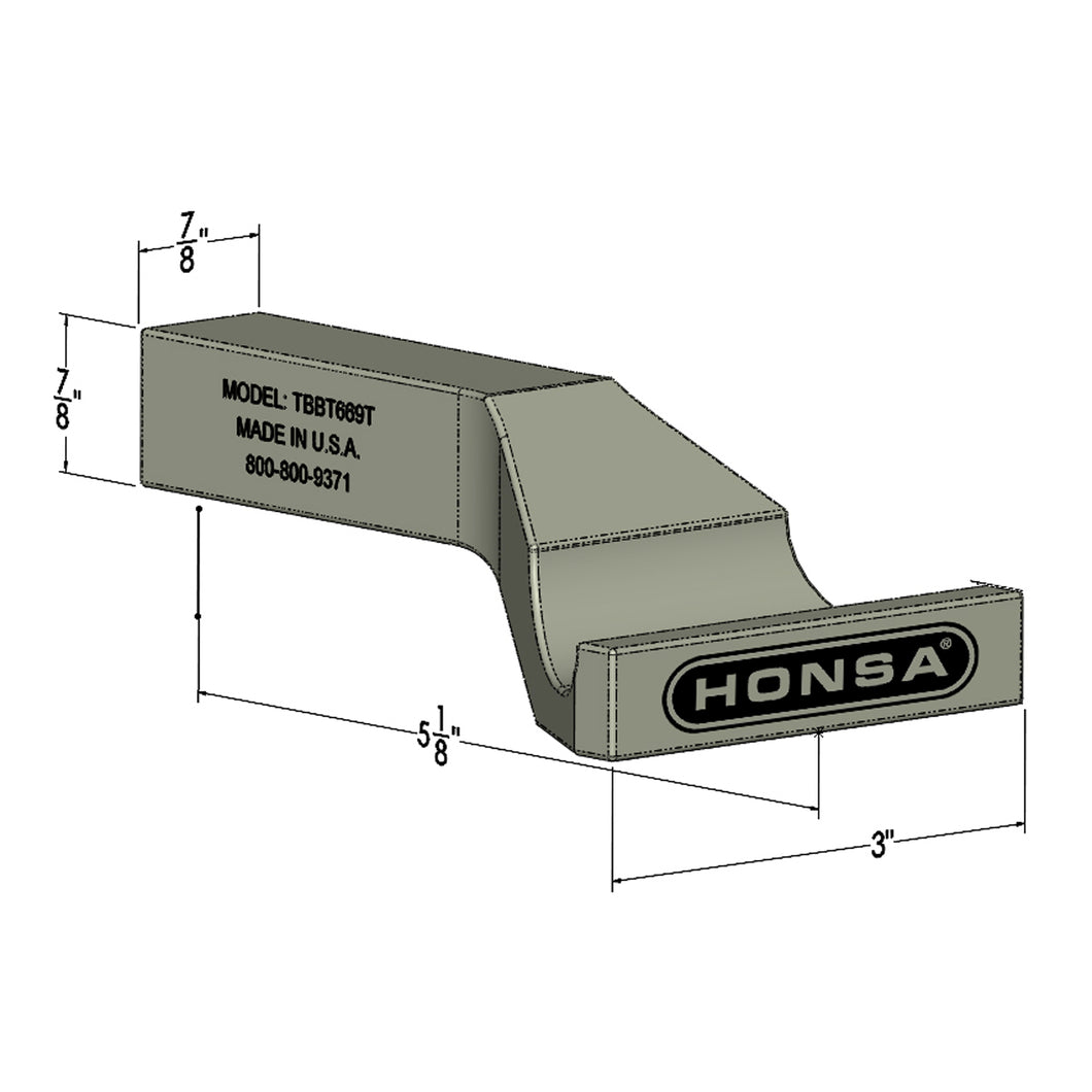Tungsten Bucking Bar TBBT669T from Honsa Aerospace Tools