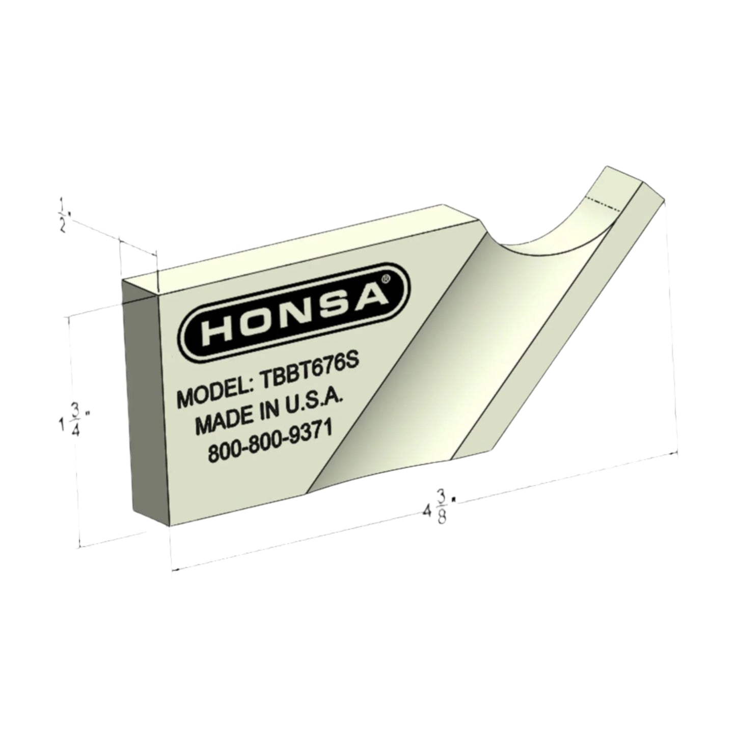 Tungsten Bucking Bar TBBT676T from Honsa Aerospace Tools